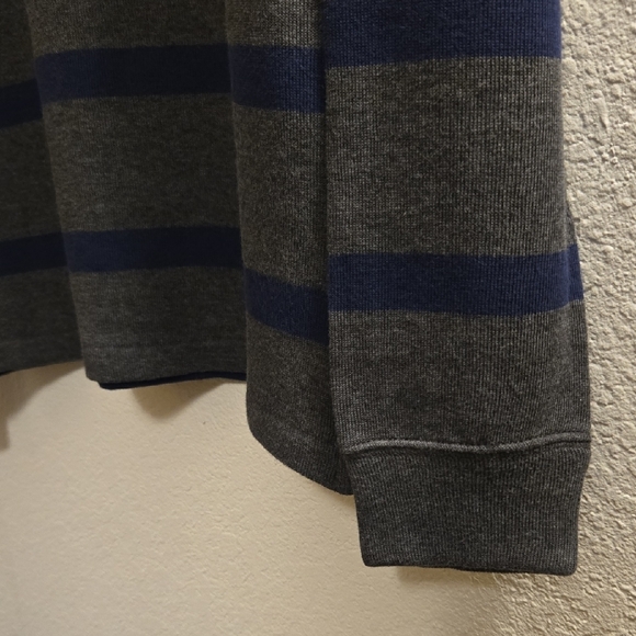 Polo Ralph Lauren Gray and Navy 1/4-Zip-Up Shirt - XL (18-20) - Picture 9 of 13